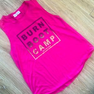 Hot Pink Burn Boot Camp Tank Sz XL
